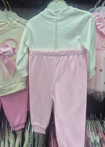 Pembe Fiyonklu Bebek Kız Takımı - Görsel 3