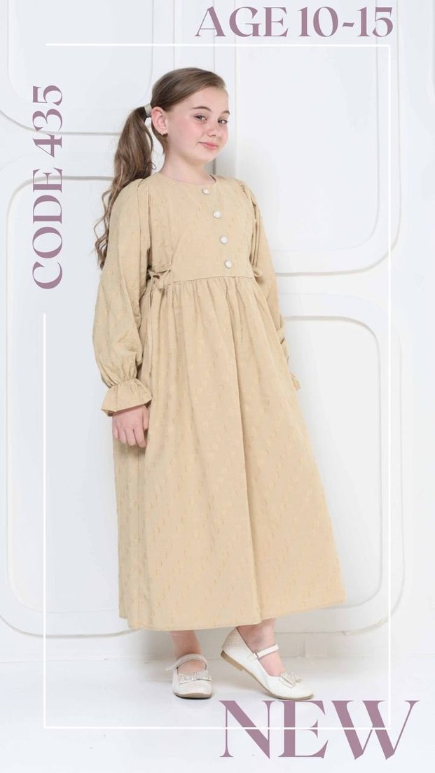 Pembe Uzun Kollu Fırfırlı Elbise - Görsel 2