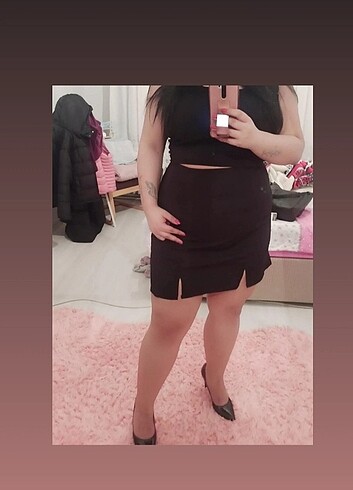 Mini kumaş etek 