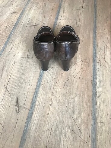40 Beden kahverengi Renk Deri ayakkabı (40)