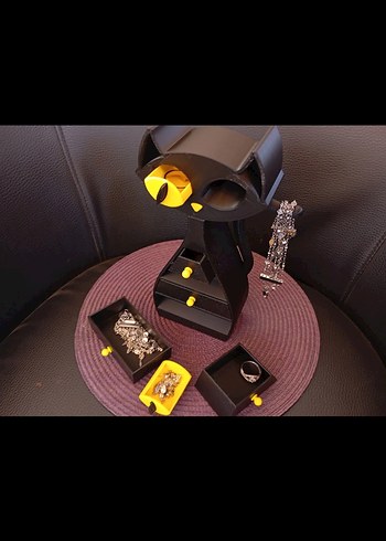 Siyah Kedi Tasarımlı Takı Kutusu - Görsel 3