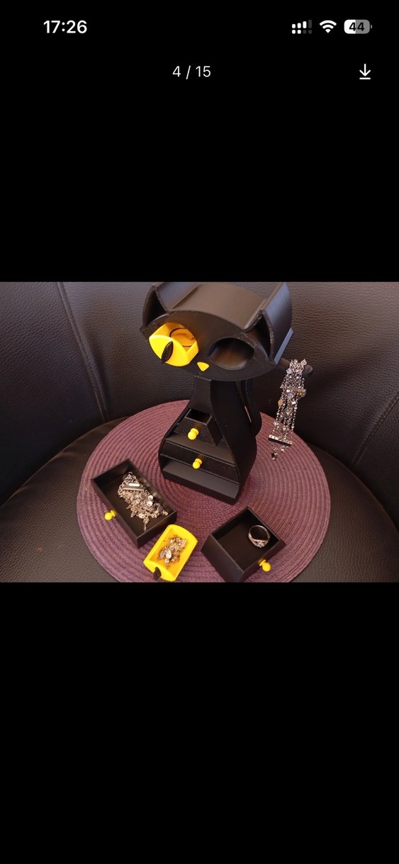 Siyah Kedi Tasarımlı Takı Kutusu - Görsel 3