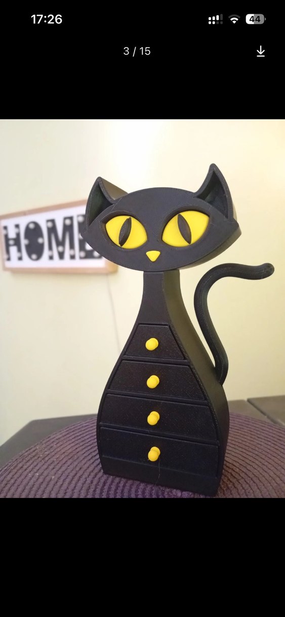 Siyah Kedi Tasarımlı Takı Kutusu - Görsel 4