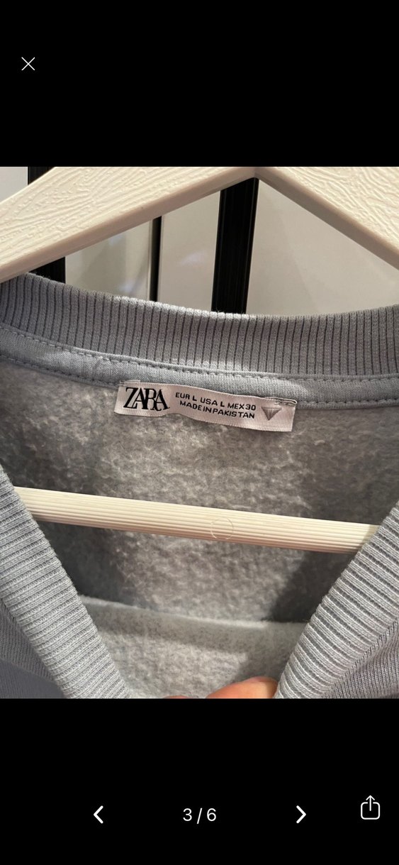 buz mavisi Uzun Kollu Kadın Sweatshirt - Görsel 2