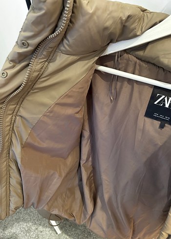 Düğmeli Kahverengi Kısa Kadın Kışlık Mont - Görsel 6