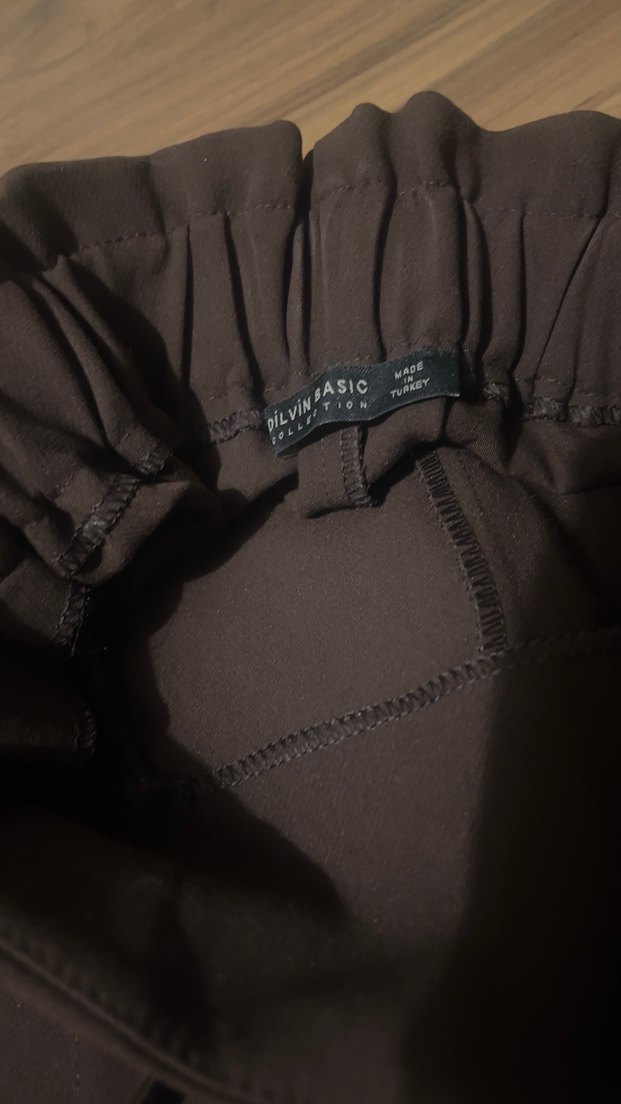 Kahverengi Kemerli Rahat Kesim Kadın Pantolon - Görsel 3