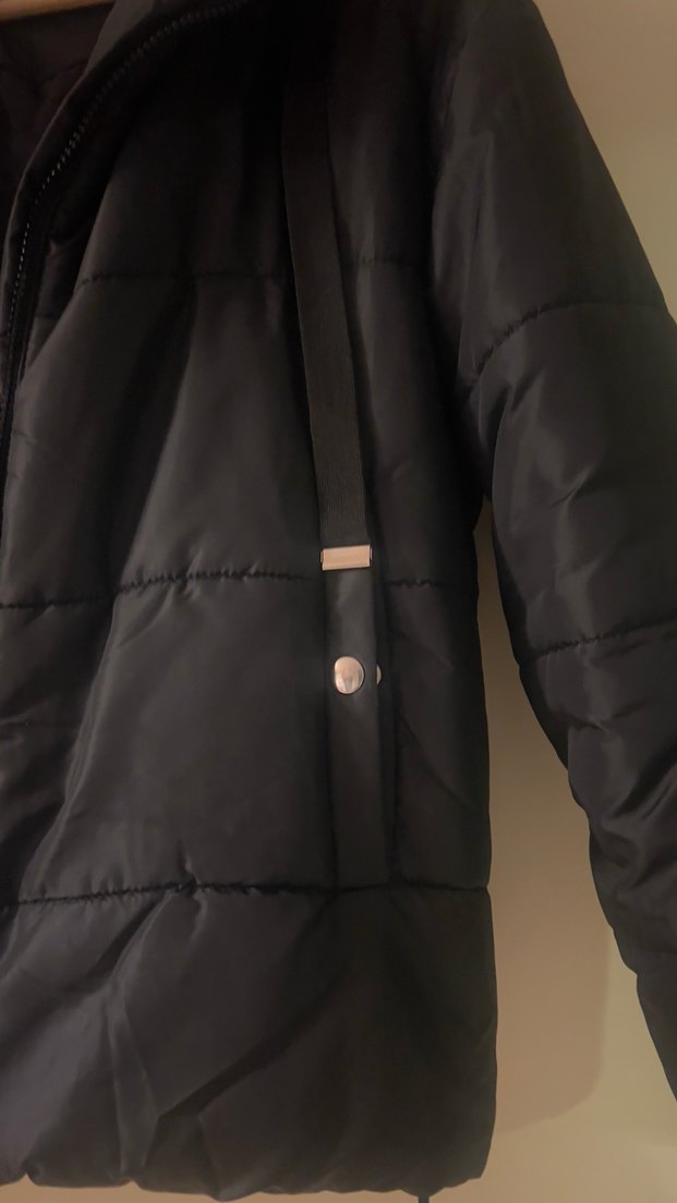 Siyah Fermuarlı Kadın Mont - Görsel 5