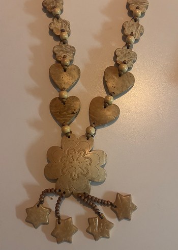 Çiçek Boncuklu Uzun Bohem Kolye - Görsel 2