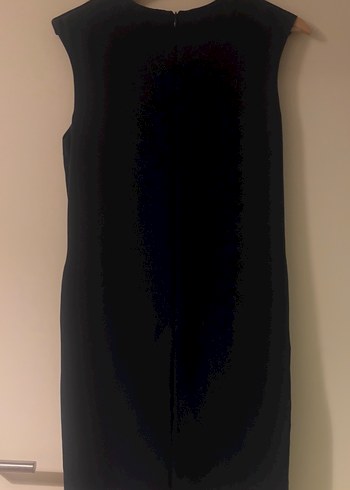 Lacivert Midi Halter Yaka Elbise - Görsel 4