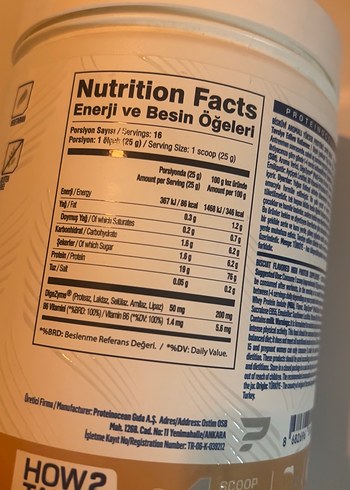 Bisküvi Aromalı Whey Protein Tozu 400g - Görsel 2