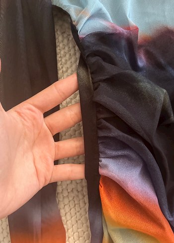 Zara Uzun Kollu Batik Desenli Kadın Elbise
