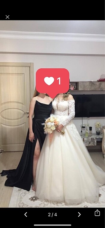 38 Beden Yeni siyah abiye