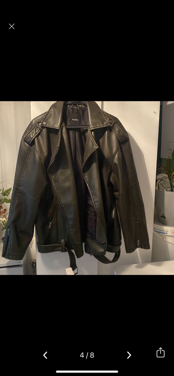 Pull&bear deri ceket - Görsel 4
