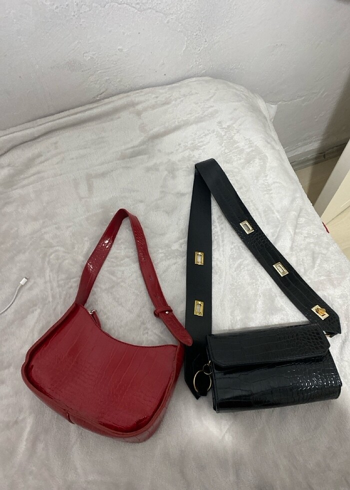 2 li çanta hem kol çantası hemde çapraz - Görsel 2