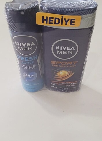 Nivea Fresh Active Erkek Deodorant Sprey 150 ml + Sport Duş Jeli - Görsel 3