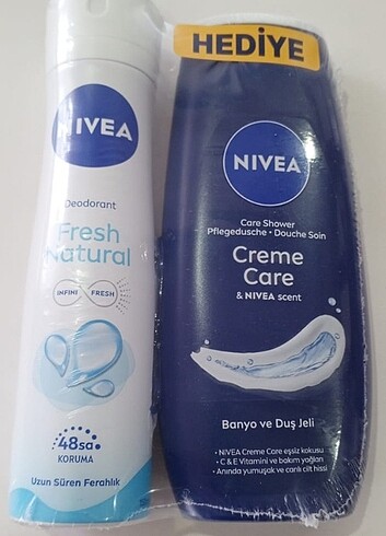 Nivea Fresh Natural Kadın Deodorant Sprey 150 ml + Creme Çare Du - Görsel 4