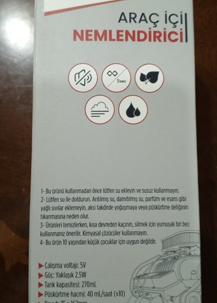 Autoware Araç İçi Nemlendirici 5V - Görsel 3