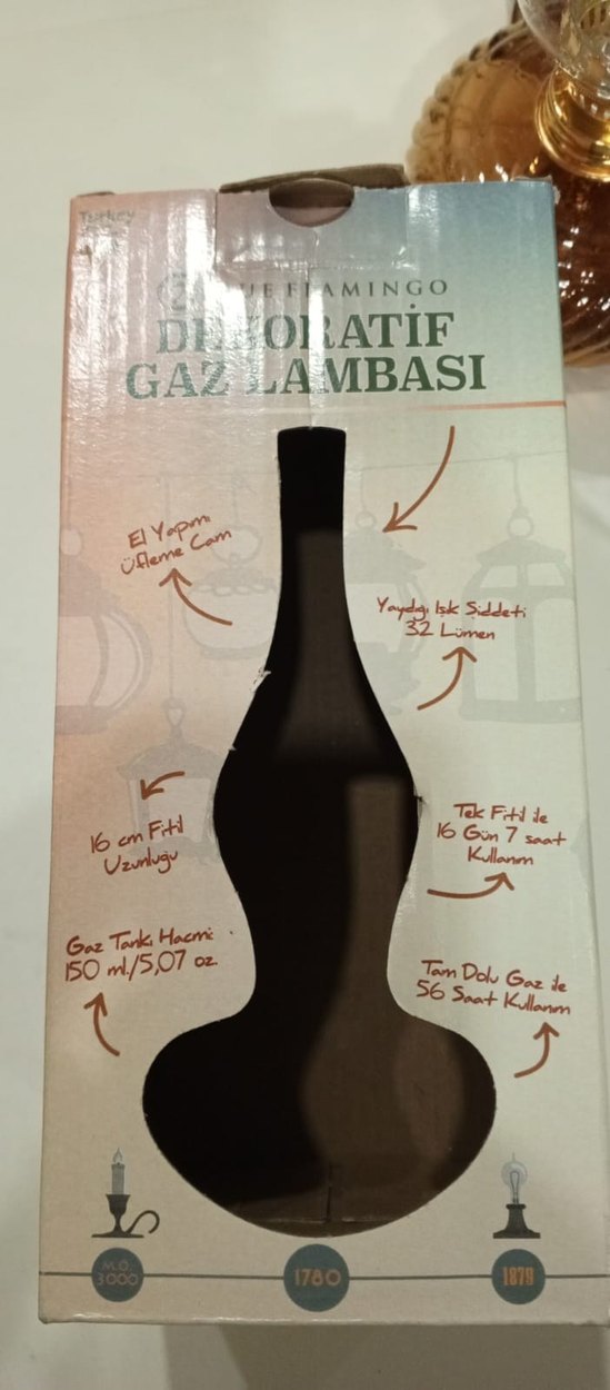 Bej Diger Klasik Gaz Lambası - Görsel 4