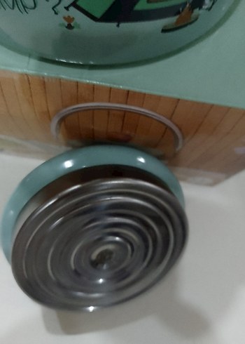 Pastel Turkuaz  Kamp Emaye Çaydanlık - Görsel 5