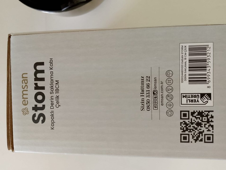 Emsan kapakli saklama kabı 18cm - Görsel 5