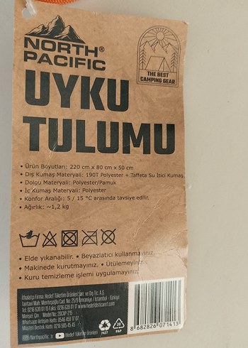 North Pacific kamp Uyku Tulumu - Görsel 4