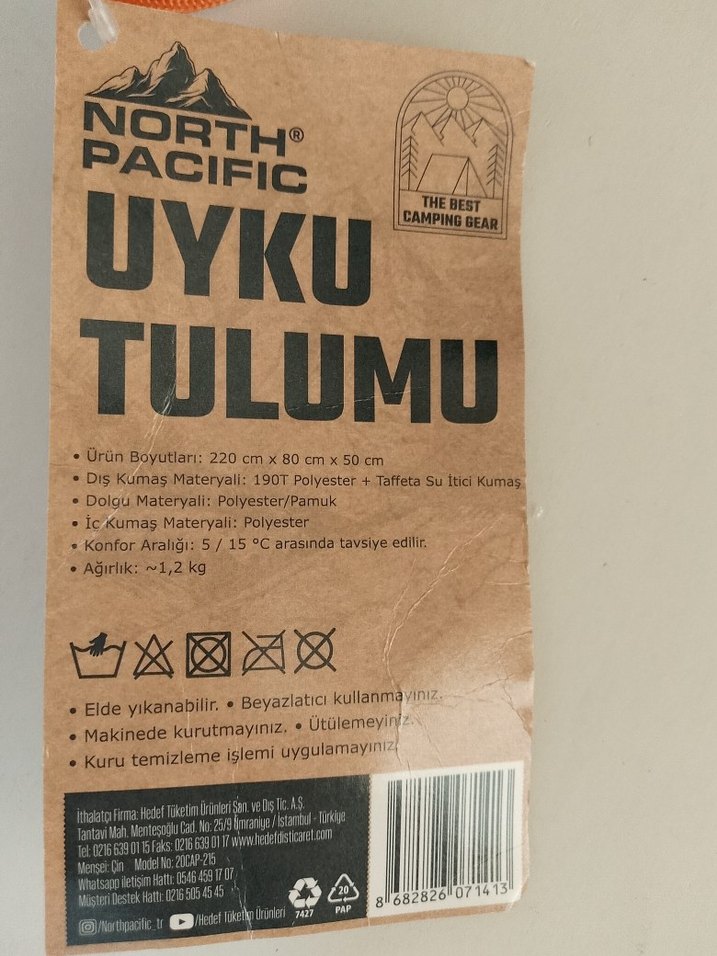 North Pacific kamp Uyku Tulumu - Görsel 4