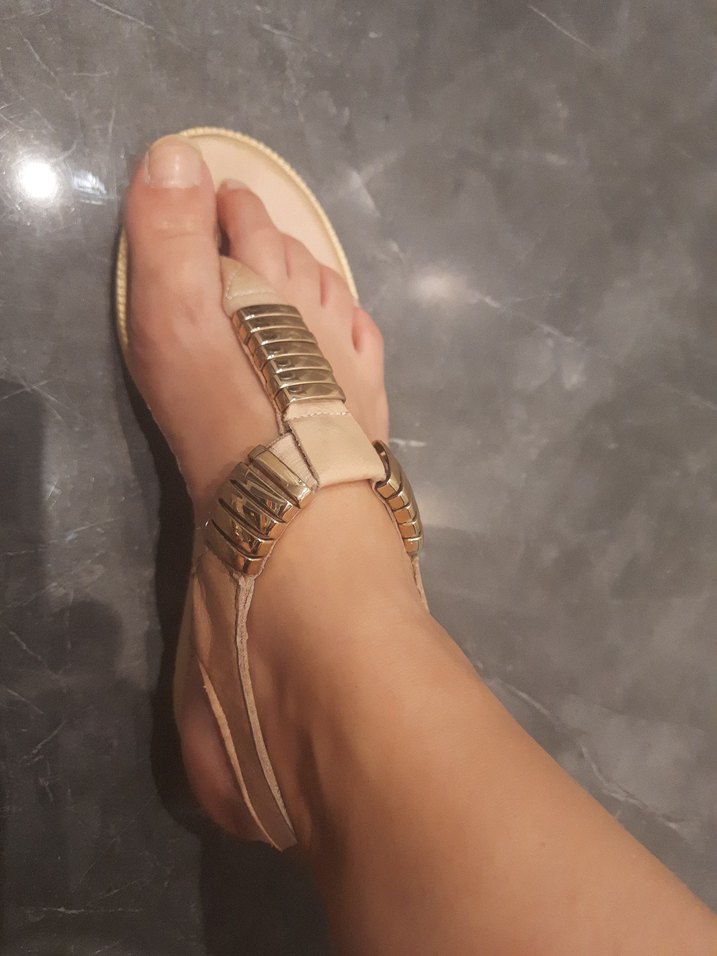 Bej Yılan Desenli Topuklu Kadın Sandalet - Görsel 3