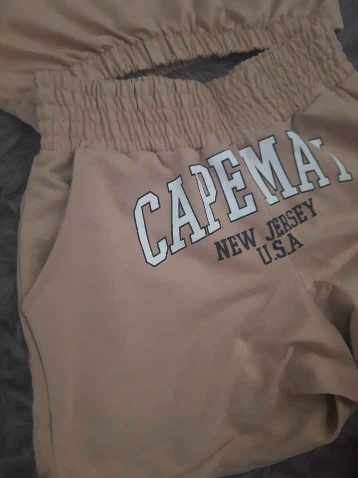 Kahverengi Kapüşonlu Mini Kadın Eşofman Takımı - Görsel 3