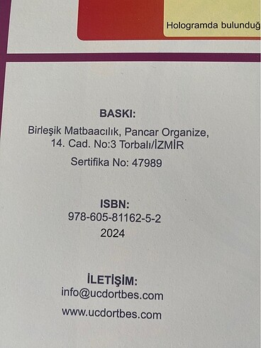 Beden Renk tyt türkçe 345 deneme