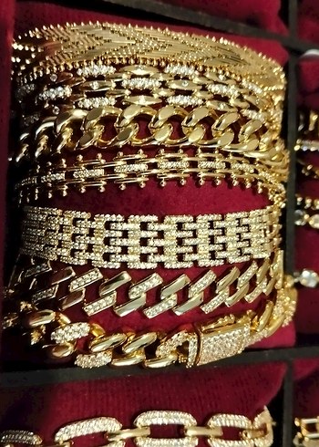 Altın Renk Zincir Detaylı xuping Bileklik - Görsel 5