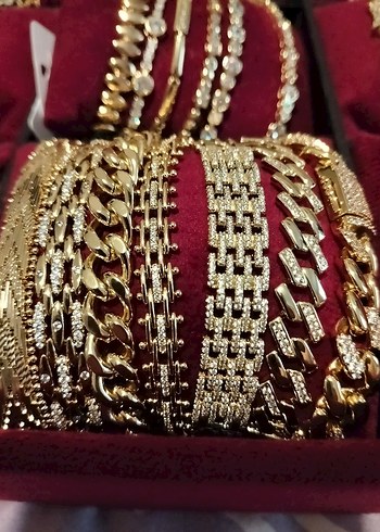 Altın Renk Zincir Detaylı xuping Bileklik - Görsel 2