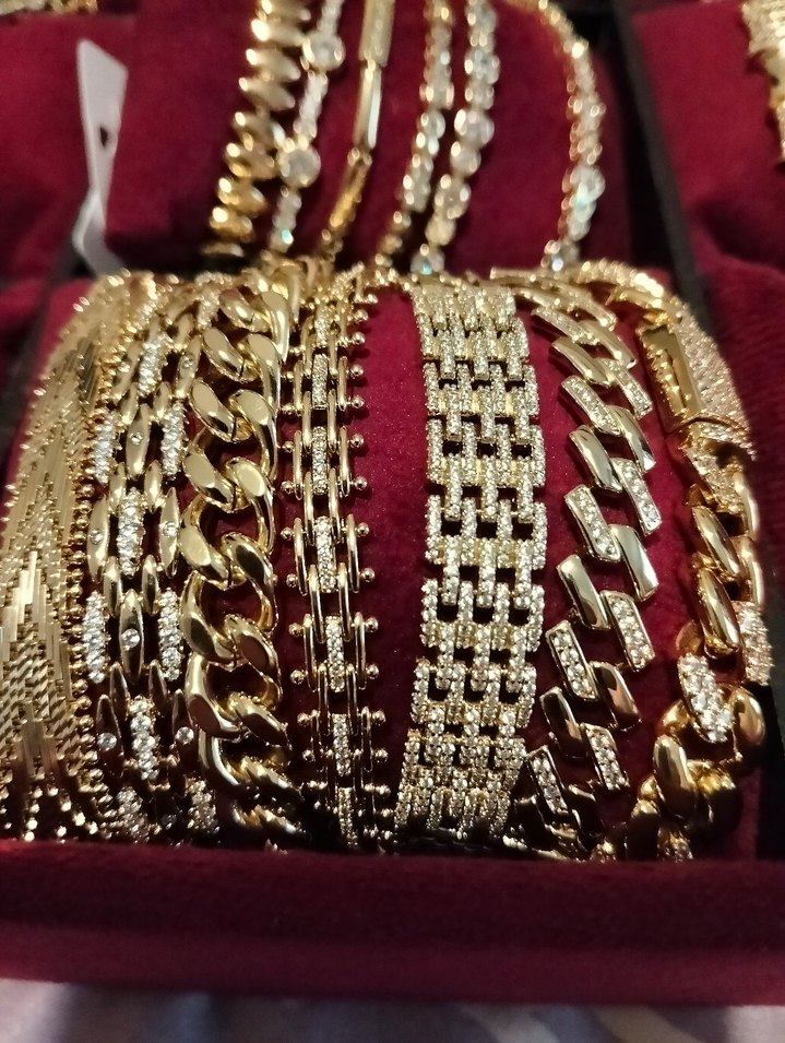 Altın Renk Zincir Detaylı xuping Bileklik - Görsel 2