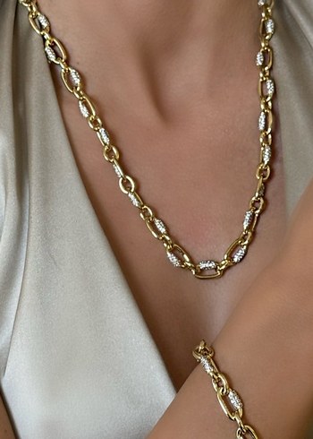 Zincir Detaylı Parlak Xuping set - Görsel 6