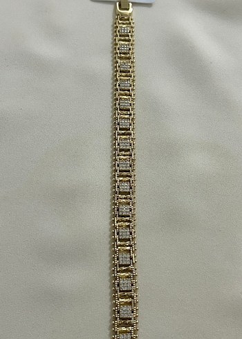 Zincir Detaylı Altın Rengi Bileklik - Görsel 2