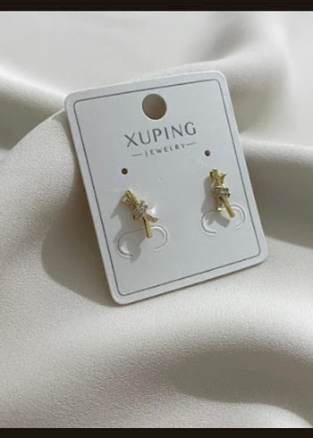 Altın Renkli Mini Çiçekli Küpe Seti - Görsel 7