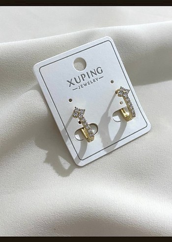 Altın Renkli Mini Çiçekli Küpe Seti - Görsel 4