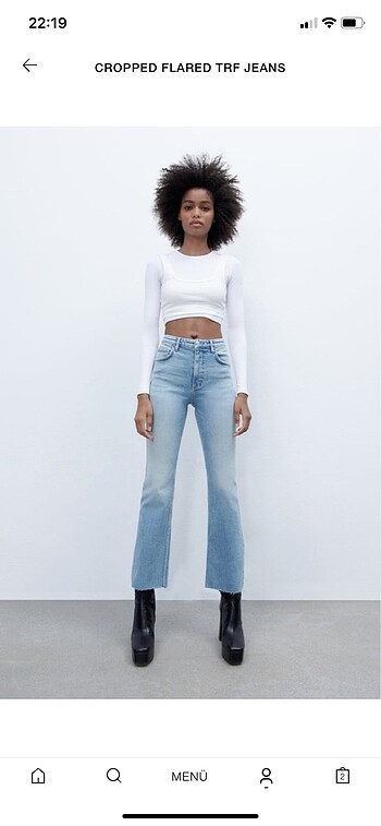 Zara cropped mom jean