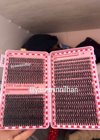 Pembe Renkli Koyu Takma Kirpik Seti
