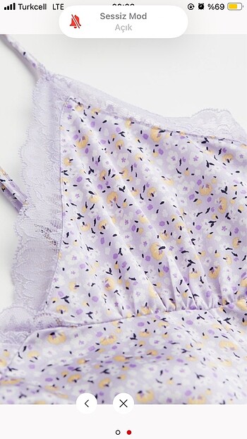 H&M Askılı saten elbise