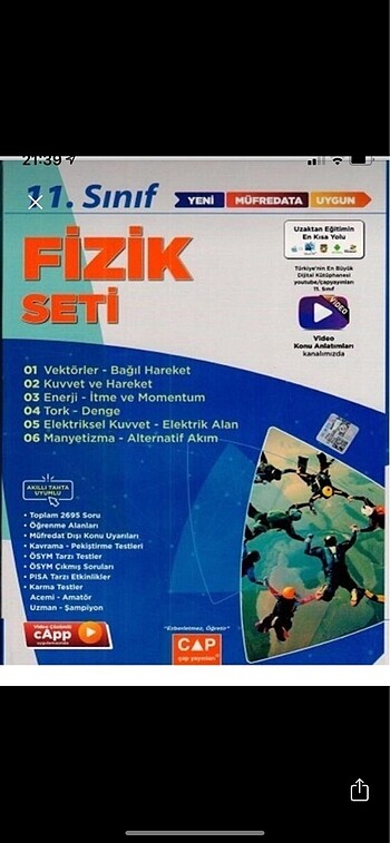 Çap Fizik set + endemik fizik + @ orbital kimya