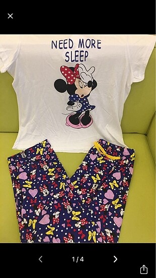 Minnie Mouse Pijama Takımı Large