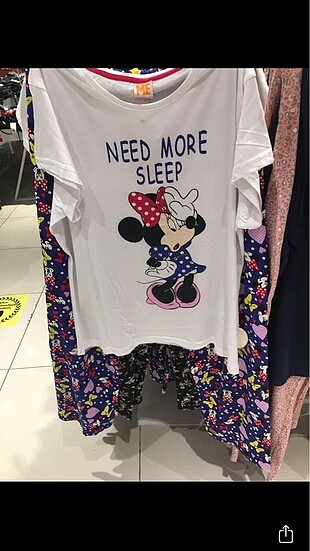 l Beden Minnie Mouse Pijama Takımı Large
