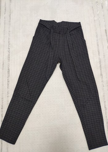 Kadın Gri Kemerli Pantolon - Görsel 3