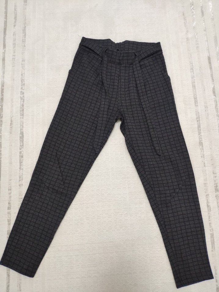 Kadın Gri Kemerli Pantolon - Görsel 3