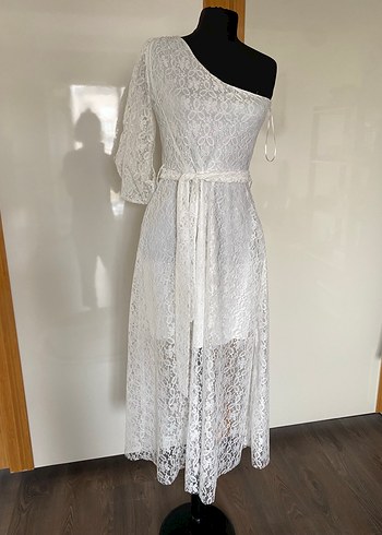 Beyaz after elbise nikah elbise - Görsel 4