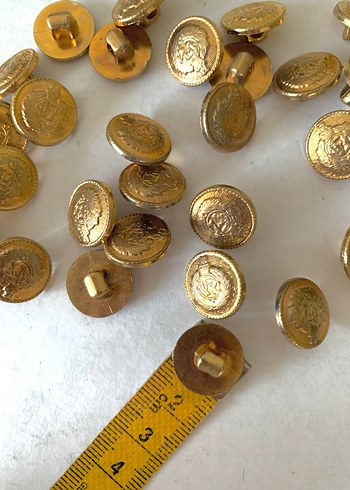 Altın Renk Blazer Düğme. 28 adet yeni - Görsel 9