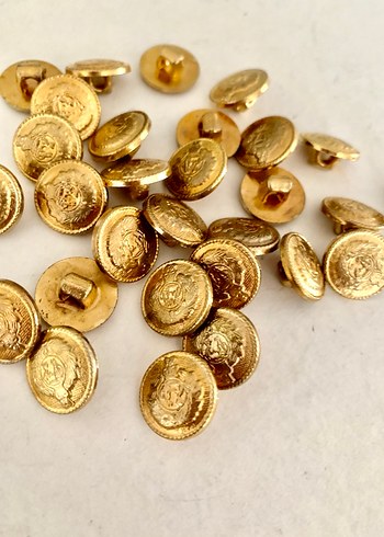 Altın Renk Blazer Düğme. 28 adet yeni - Görsel 5