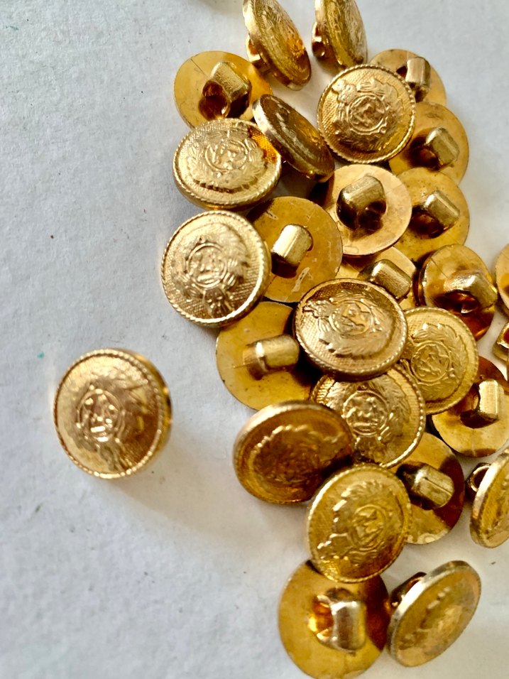 Altın Renk Blazer Düğme. 28 adet yeni - Görsel 4