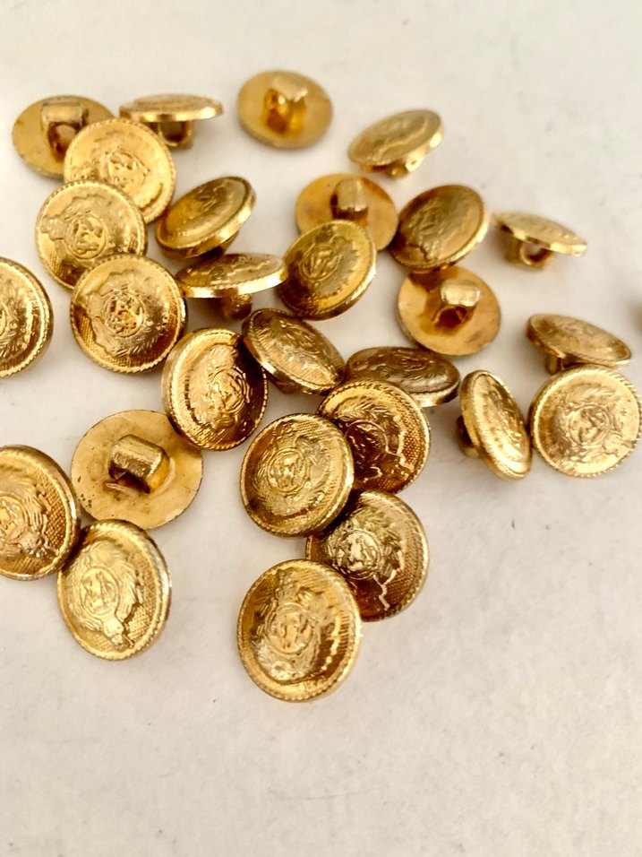 Altın Renk Blazer Düğme. 28 adet yeni - Görsel 5