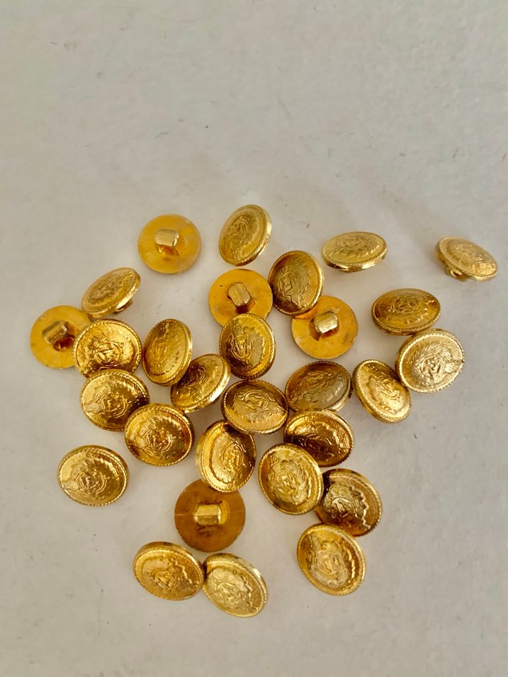 Altın Renk Blazer Düğme. 28 adet yeni - Görsel 3